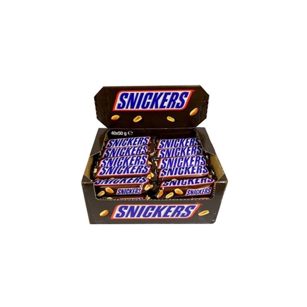Snickers 50 Grams Chocolate Bars 40 Pack x 108